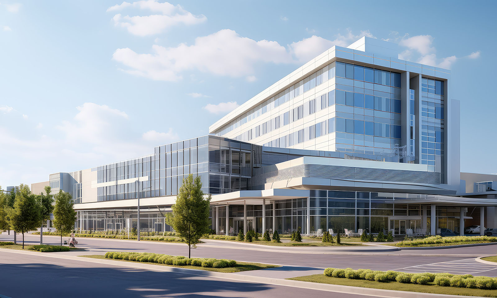 healthcare building rendering